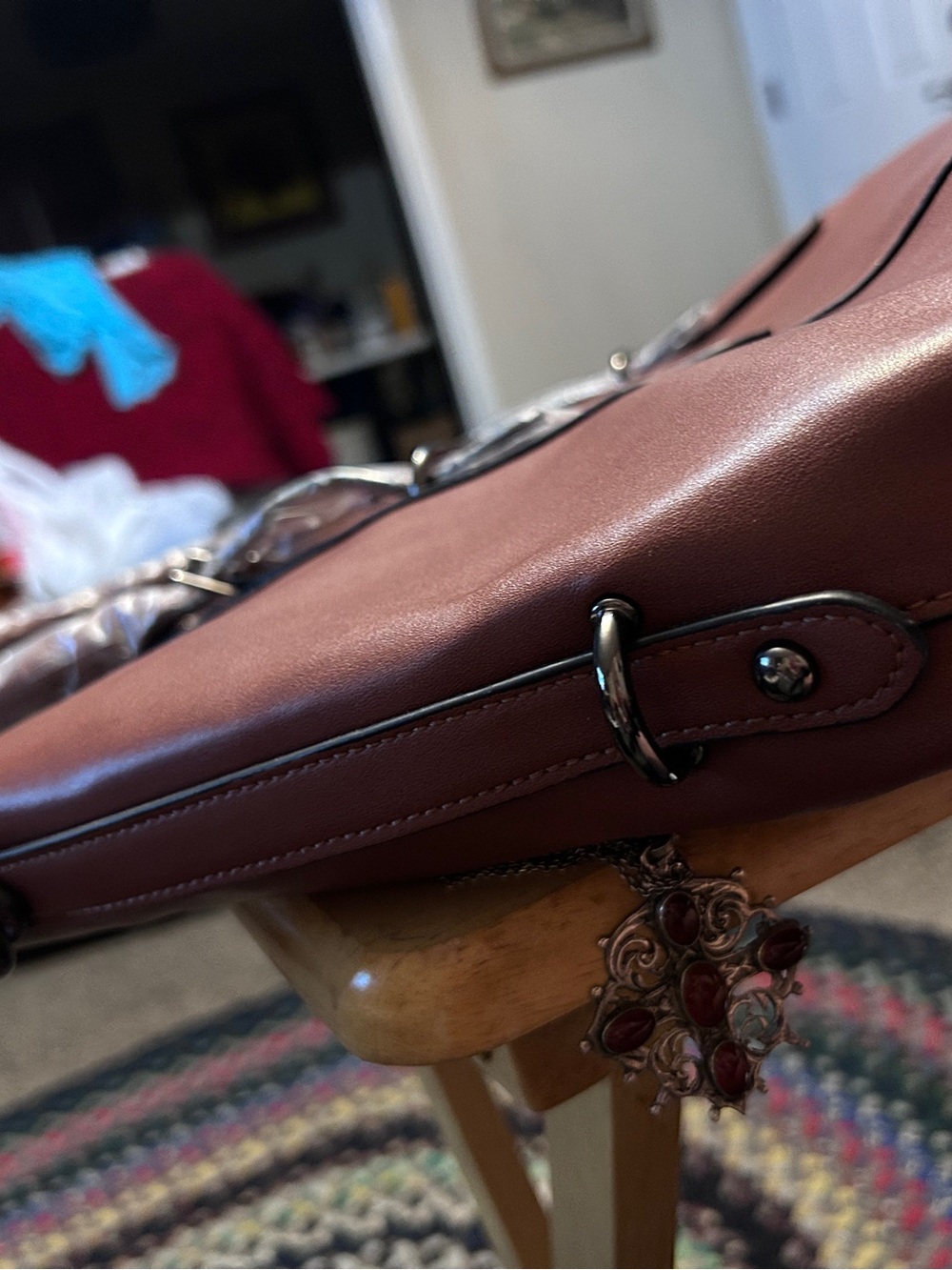 Mosiso Laptop New Tote Bag – Brown Faux Leather Business Shoulder Bag - Picture 9 of 10